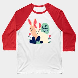 Mother's Day Bold Colourful Rabbit  Mom best mom ever Baseball T-Shirt